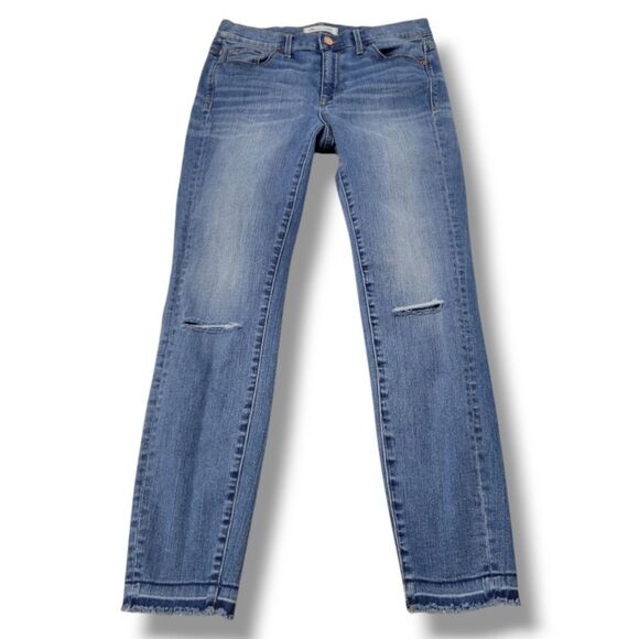 Madewell Jeans Size 27 W29" x L27.5" Madewell High Riser Skinny Jeans Distressed - Picture 1 of 7